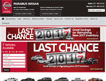 Tablet Screenshot of paramusnissan.com